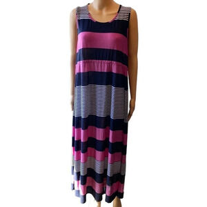 Comfortable Stretch Sleeveless Summer Maxi Slip Dress Women Size L